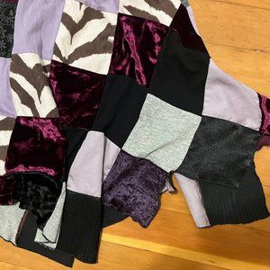 Kambriel Poisonberry Mixed Fabric Patchwork Skirt